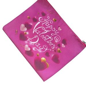 Pink Valentine's Day Makeup Bag NWOT